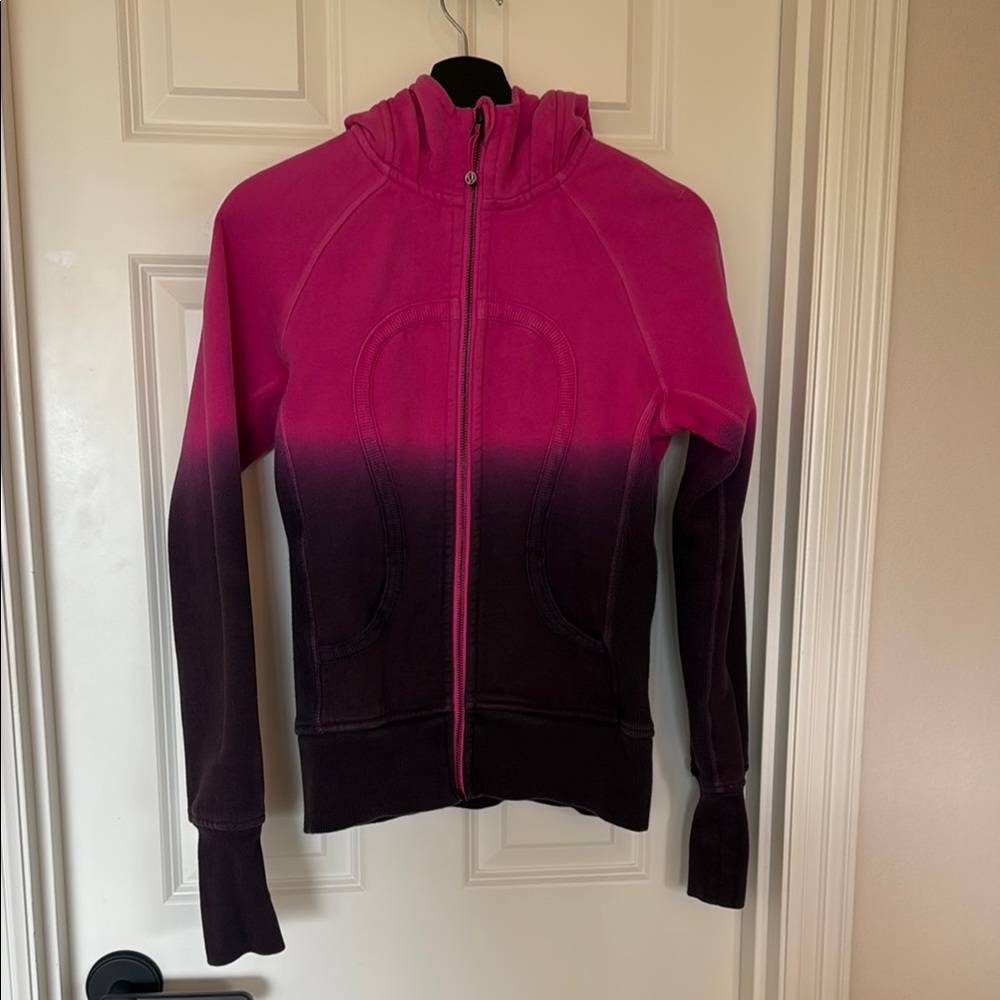 Lululemon Special Edition Rare Pink and Purple Ombre Zip-Up Hoodie